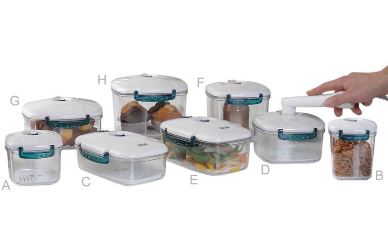 New-line - Kunststoff Vakuumbehälter - Eckig 2100 ml - 185 x 185 x 105 mm (G)
